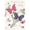 Daughter in Law Butterflies and Leaves Greeting Card
