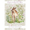 Deer with Butterflies Greeting Card
