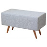 CT Rectangular Fabric Ottoman with Timber Legs