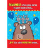 Comic Grey Hares Greeting Card Comic