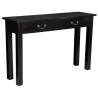 CT 2 Drawer Straight Leg Sofa Table in Black