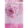 Daughter In Touch Pink Flower Greeting Card