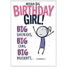 Comic Dream Big Birthday Girl Greeting Card Comic
