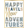 Bon Voyage Happy Travels New Adventures Greeting Card