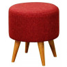 CT Fabric Round Ottoman with Timber Legs