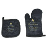 Christmas Cook Print Oven Mitt & Pot Holder Set