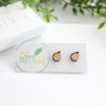 Apple stud earrings