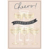 Congratulations Champagne Coupe Tower Greeting Card