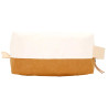 Cosmetics Case White Medium with Craft Paper Bottom