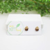 Cupcake stud earrings